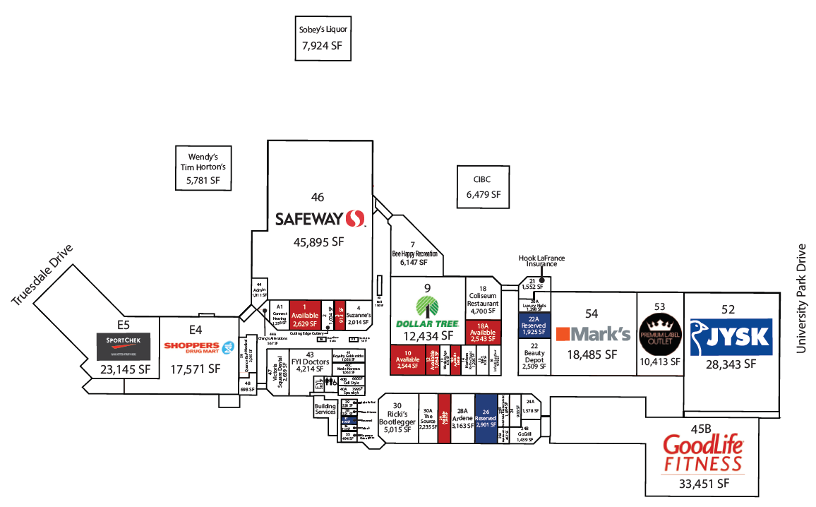 Leasing layout